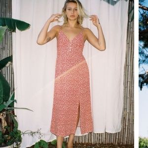 UO Rooftop Slit Midi Slip Dress